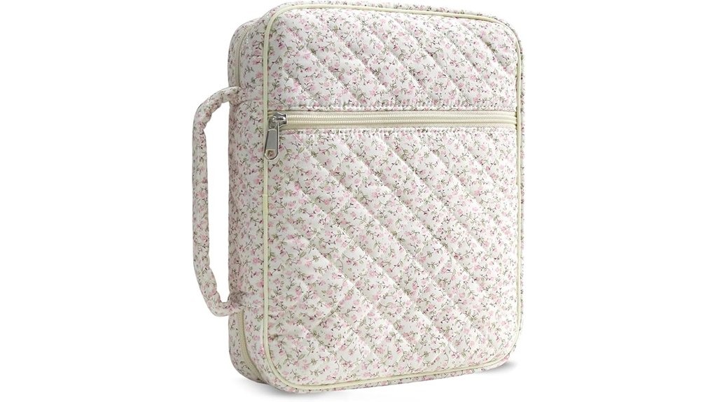 floral pink bible cover