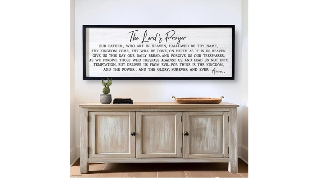 framed wall art prayer