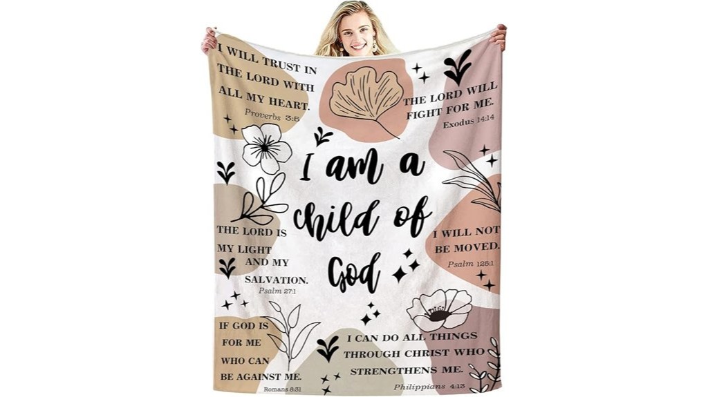 inspirational bible verse blanket
