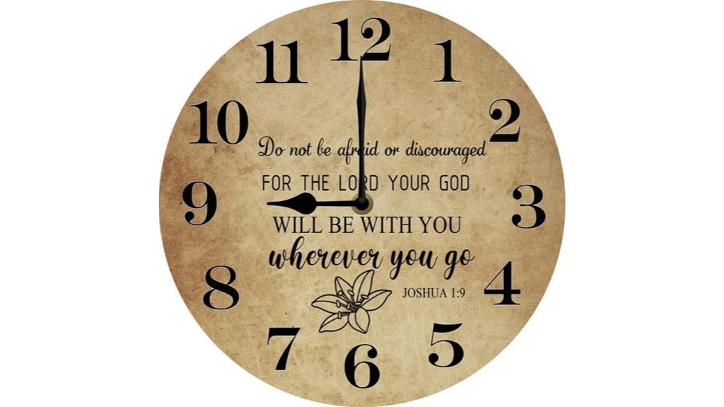 inspirational christian wall clock