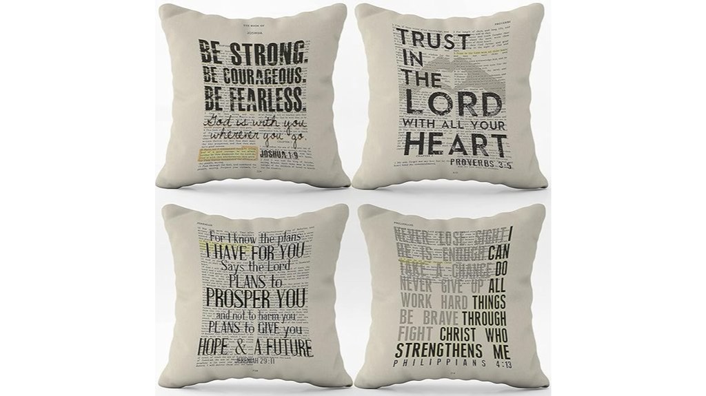 inspiring vintage scripture pillows