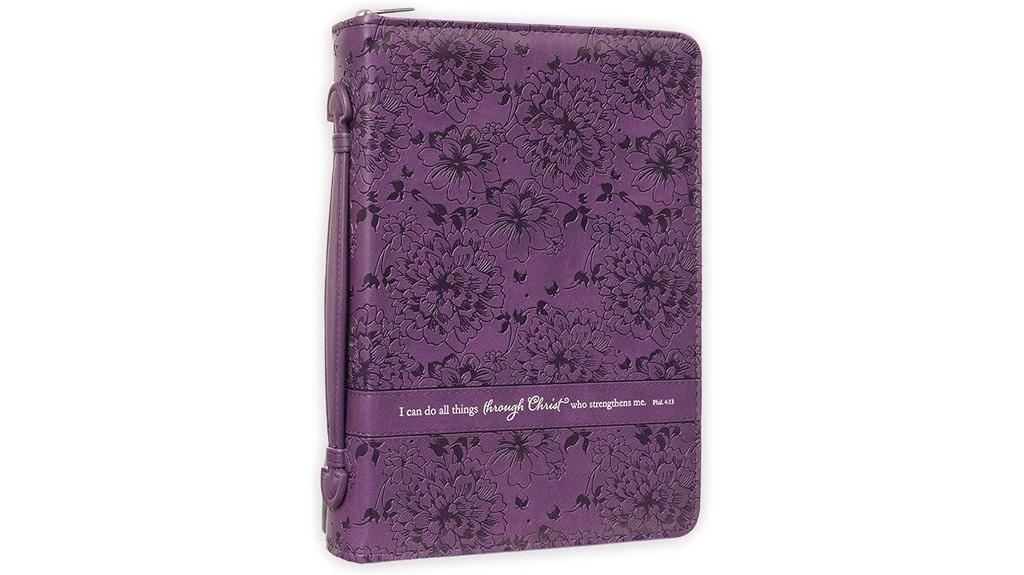 purple floral bible cover