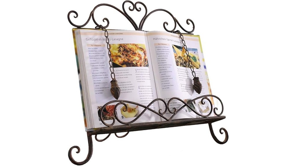 vintage cookbook display holder