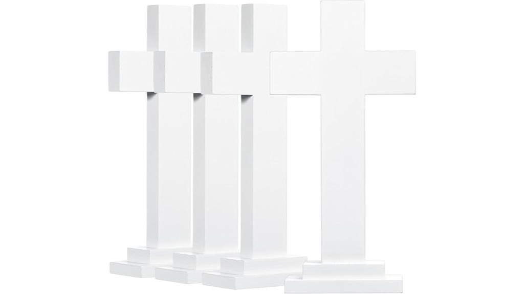 wooden crosses table decor