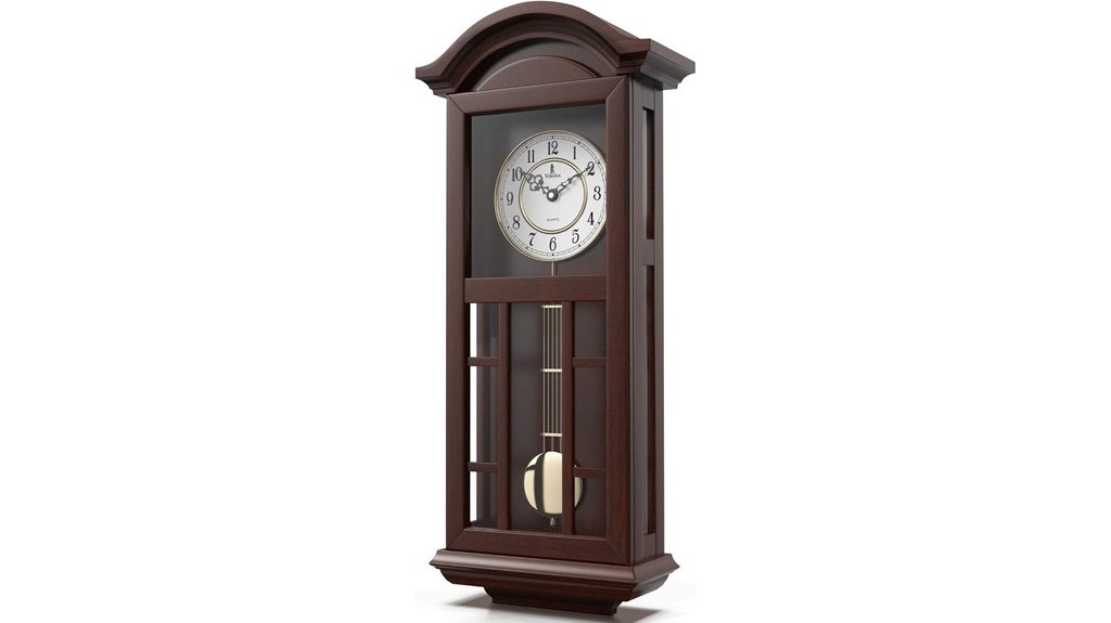 wooden pendulum wall clock